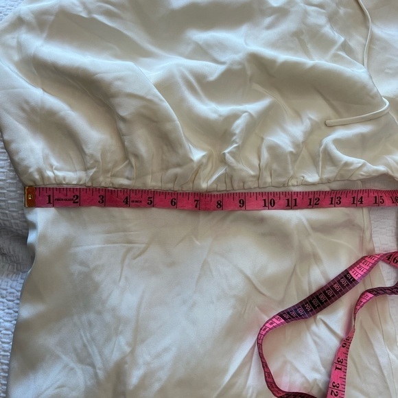 Alexis Wesley One-Shoulder Silk Mini Dress  Cream - Picture 12 of 16